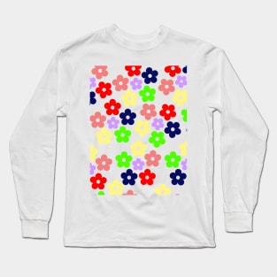 Bib flower -  Flower Pattern Long Sleeve T-Shirt